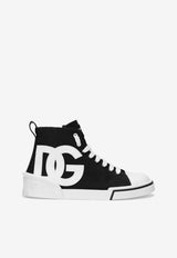 Dolce & Gabbana Kids Boys Portofino High-Top Sneakers DA5195 A4659 8M933 Black