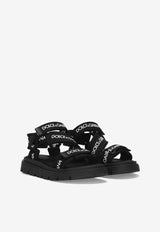 Dolce & Gabbana Kids Boys Logo Grosgrain Sandals DA5205 AB028 89690 Black
