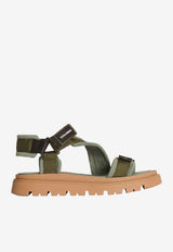 Dolce & Gabbana Kids Boys Logo Patch Sandals Green DA5350 A5555 8B612