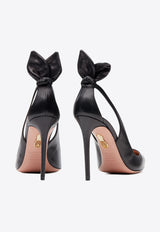 Aquazzura Bow Tie 105 Leather Pumps DENHIGP0-NAP-000 Black