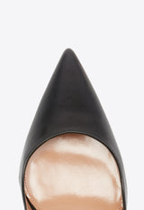 Aquazzura Bow Tie 105 Leather Pumps DENHIGP0-NAP-000 Black