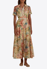 Dahlia Bianca Sydney Floral Midi Dress Multicolor DHB10107316-104_MULTI COLO