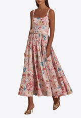 Dahlia Bianca Ciena Floral Midi Dress Multicolor DHB10107359-104_MULTI COLO