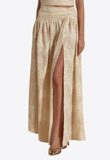 Dahlia Bianca Cleo Floral Maxi Skirt Beige DHB10107361-108_BEIGE MULT