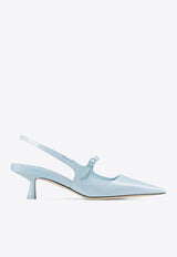 Jimmy Choo Didi 45 Pointed Pumps in Patent Leather DIDI 45 PAT ICE BLUE