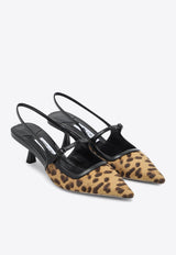 Jimmy Choo Didi 45 Leopard Print Slingback Pumps Beige DIDI45BXR/Q_JIMCH-NB