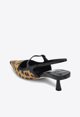 Jimmy Choo Didi 45 Leopard Print Slingback Pumps Beige DIDI45BXR/Q_JIMCH-NB