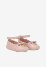 Dolce & Gabbana Kids Baby Girls Nappa Leather Ballet Flats DK0065 AB793 80400 Pink