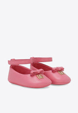 Dolce & Gabbana Kids Baby Girls Nappa Leather Ballet Flats DK0065 AB793 80424 Pink