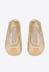 Dolce & Gabbana Kids Baby Girls Nappa Leather Ballet Flats DK0065 AJ133 87601 Gold
