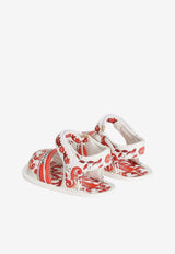 Dolce & Gabbana Kids Baby Girls Majolica Print Lambskin Sandals Multicolor DK0157 AV210 IH3TN