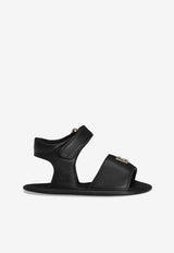 Dolce & Gabbana Kids Baby Girls Leather Sandals DK0157 AB793 80650 Black