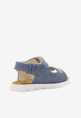 Dolce & Gabbana Kids Boys DG Logo Denim Sandals Denim DL0092 AW520 80619
