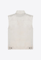 Rick Owens DRKSHDW Button-Up Denim Vest Ivory DL01E6798HNJP/Q_DARKS-21