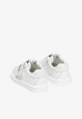 Dolce & Gabbana Kids Baby Boys Logo Plaque Leather Sneakers White DN0228 A1048 80001