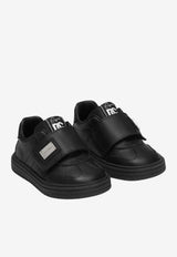 Dolce & Gabbana Kids Baby Boys Logo Plaque Leather Low-Top Sneakers Black DN0228 A1048 80999