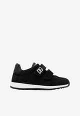 Dolce & Gabbana Kids Baby Boys DG Cushion Mesh and Suede Sneakers Black DN0229 AY128 80999