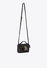 Balmain Mini B-Buzz Calf Leather Crossbody Bag Black DN1DG811LAVE_BLACK