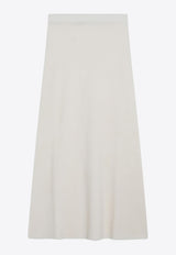 Max Mara Dorina Cashmere Knit Midi Skirt Ivory DORINAWS/R_MAXM-001