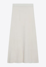Max Mara Dorina Cashmere Knit Midi Skirt Ivory DORINAWS/R_MAXM-001