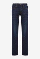 Tom Ford Logo Patch Straight-Leg Jeans Denim DPH001-DMC073 HB841