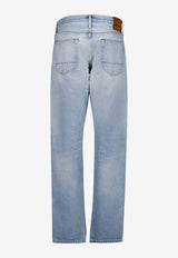 Tom Ford Moleskin Straight-Leg Jeans Light Blue DPH001-DMC099 UAN