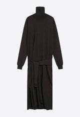 Lemaire Trompe-L'oeil Wool-Blend Dress Brown DR1082LK087/R_LEMAI-BR397