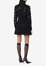 Patou Mini Dress with Buckled-Collar Black DR1930228CO/R_PATOU-999B