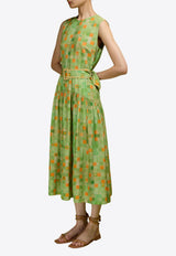 LOVE Binetti Cecile Printed Silk Midi Dress Multicolor DS 292 Cecile_PRINTED