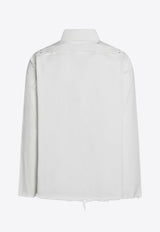 Rick Owens DRKSHDW Graphic Print Long-Sleeved Shirt White DU01E3755DMWEP1/Q_DARKS-110911