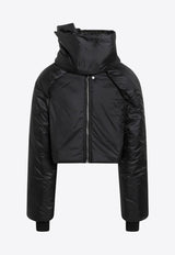 Rick Owens DRKSHDW Stand-Collar Cropped Puffer Jacket Black DU02E7777NP/R_DARKS-09