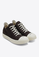 Rick Owens DRKSHDW Canvas Low-Top Sneakers Gray DU02E7802DOEP5/R_DARKS-78911