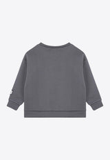 Douuod Kids Girls Logo Patch Sweatshirt Gray DV4P70-BZ2502/P_DOUD-929
