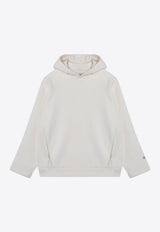 Douuod Kids Girls Logo Patch Hooded Sweatshirt White DV4P90-BZ0879/P_DOUD-101