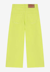 Douuod Kids Girls Straight-Leg Jeans Lime DW6P10-AZ2469/Q_DOUD-246