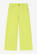 Douuod Kids Girls Straight-Leg Jeans Lime DW6P10-AZ2469/Q_DOUD-246