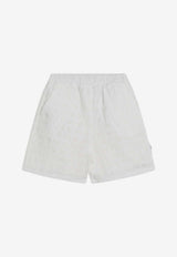 Douuod Kids Girls Elasticated Mini Shorts White DW6P49-AM0062/Q_DOUD-100