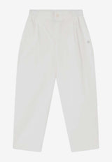 Douuod Kids Boys Logo Straight-Leg Pants White DW6P61-AP0522/Q_DOUD-101