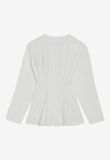 Douuod Kids Girls James Peplum Sweater White DX8A50-BZ2868/R_DOUD-101