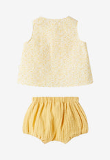Teddy & Minou Baby Girls Floral Print Top and Shorts Set - Set of 2 Yellow E25CP045C4135CO/Q_TEDDY-241