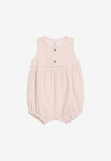 Teddy & Minou Baby Girls Buttoned Romper Pink E25TU036C0070CO/Q_TEDDY-302