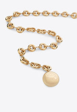 Loewe Donut Chain Belt with Engraved-Anagram Gold E564244X01MET/R_LOEW-8130