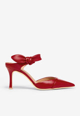 Malone Souliers Eartha 80 Nappa Leather Mules EARTHA 80-1 CARMINE
