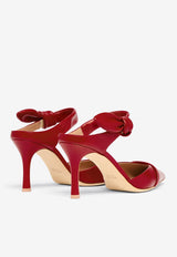 Malone Souliers Eartha 80 Nappa Leather Mules EARTHA 80-1 CARMINE