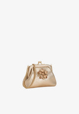 Dolce & Gabbana Kids Girls Laminated Leather Shoulder Bag Gold EB0007 AY812 80997