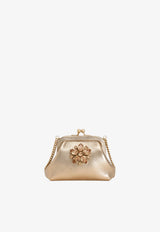 Dolce & Gabbana Kids Girls Laminated Leather Shoulder Bag Gold EB0007 AY812 80997