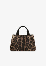 Dolce & Gabbana Kids Girls Leopard Print DG Logo Tote Bag Brown EB0116 AX344 HY13M