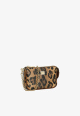 Dolce & Gabbana Kids Girls DG Candy Leopard Print Shoulder Bag Brown EB0268 A0239 HYNBM