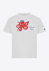 MC2 Saint Barth Kids Boys Octopus Print T-shirt White EDD000100054H/Q_MC2-01NEMB
