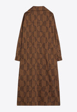 Max Mara Edwige Printed V-neck Kaftan Olive EDWIGECO/Q_MAXM-001